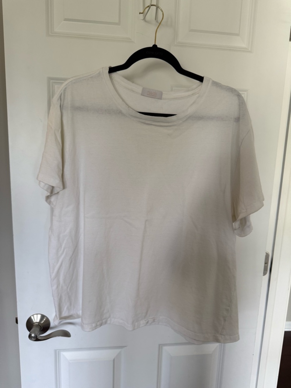 nuuds Cream Short Sleeve Crewneck Tee